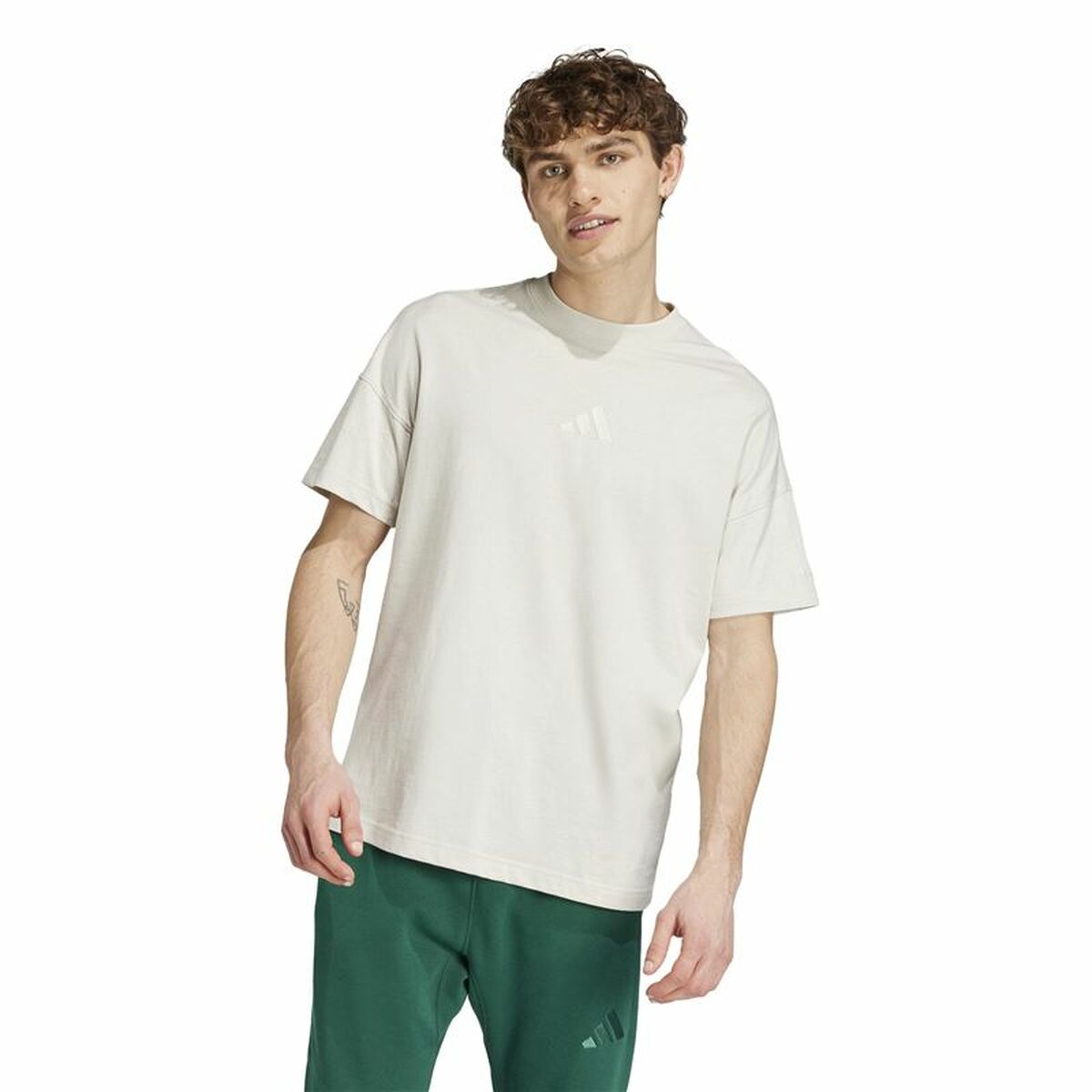 Image secondaire de T-shirt à manches courtes homme Adidas All Szn Blanc Beige