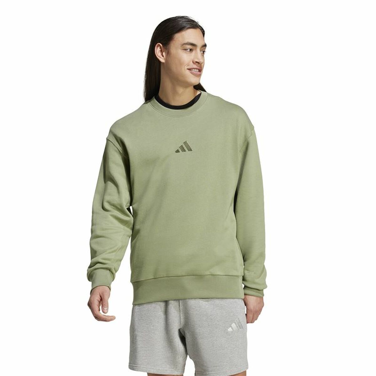 Image secondaire de Sweat sans capuche homme Adidas All Szn French Terry Crew Vert L