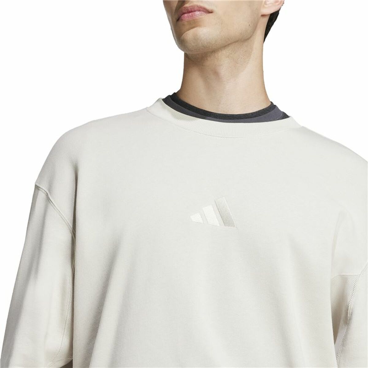 Herensweater zonder Capuchon Adidas All Szn French Terry Crew Beige