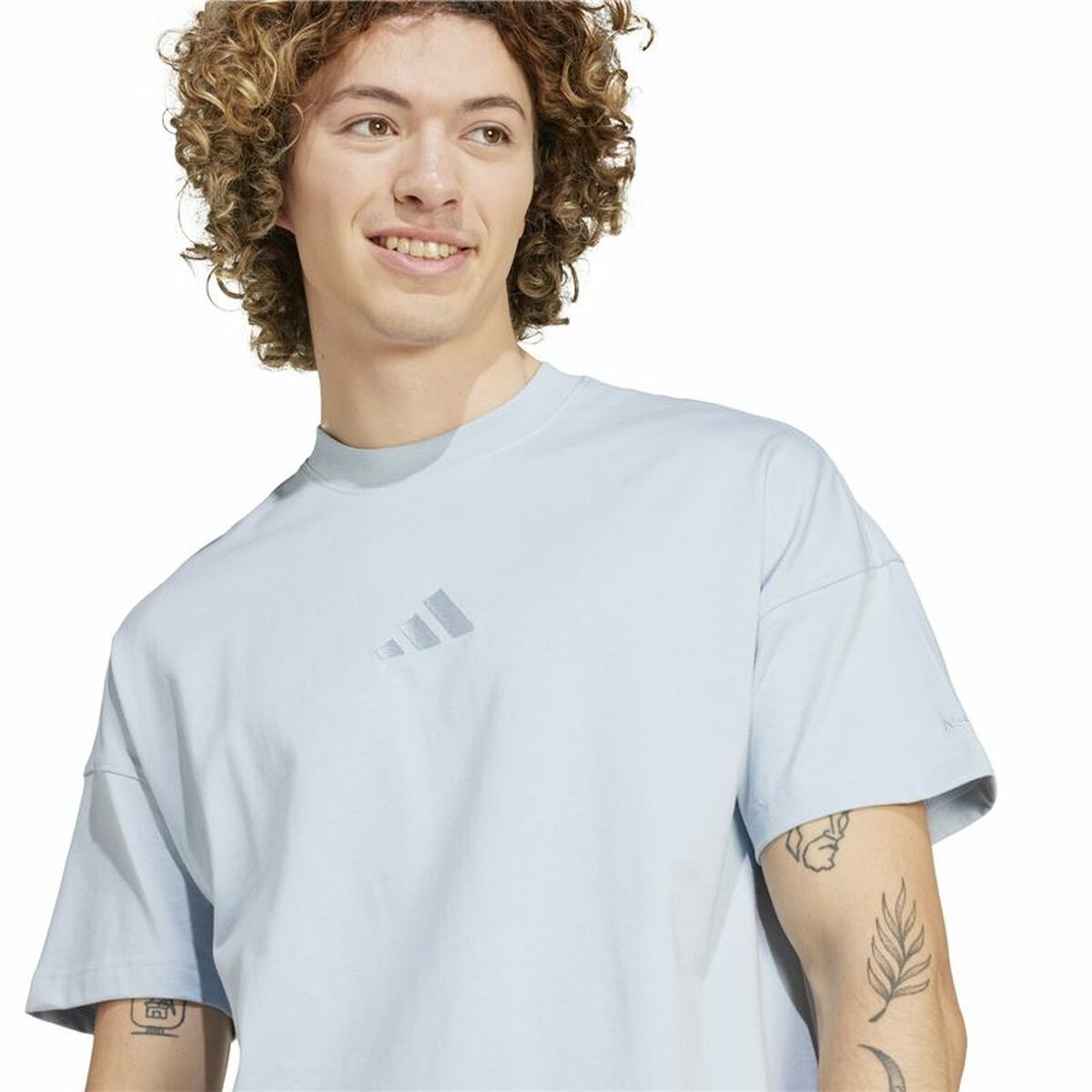 Heren-T-Shirt met Korte Mouwen Adidas All Szn Graphic Blauw