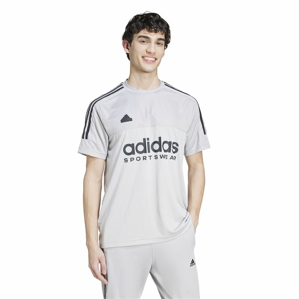 Image secondaire de T-shirt à manches courtes homme Adidas Tiro Gris