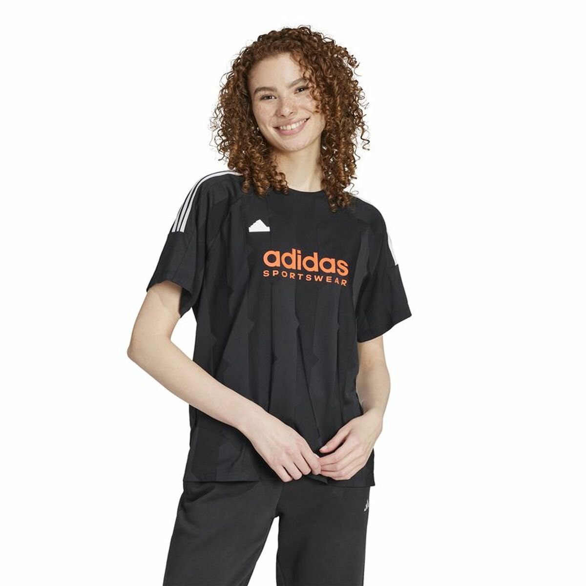 Image secondaire de T-shirt à manches courtes femme Adidas Tiro Cut Noir