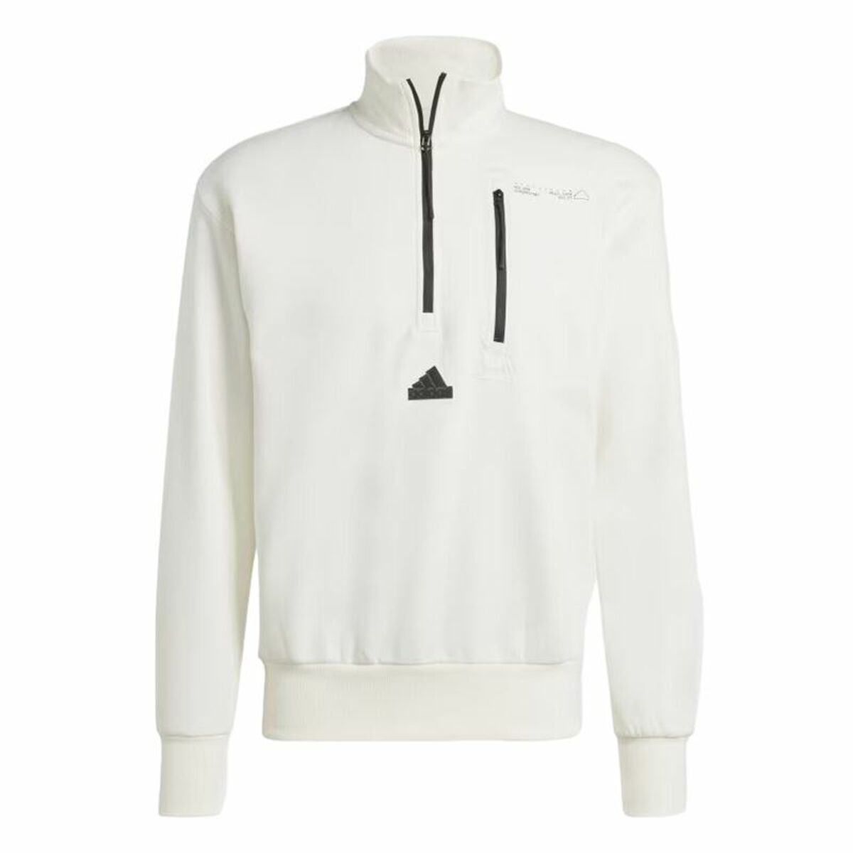 Sweat sans capuche homme Adidas City Es e Fleece Half-Zip Blanc XXL