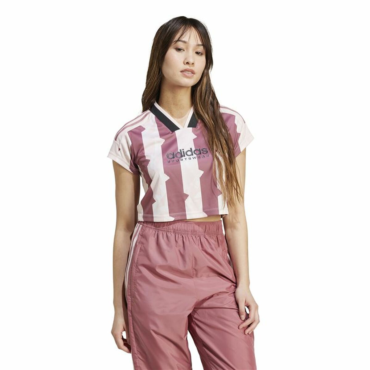 Image secondaire de T-shirt à manches courtes femme Adidas Tiro Cut Rose