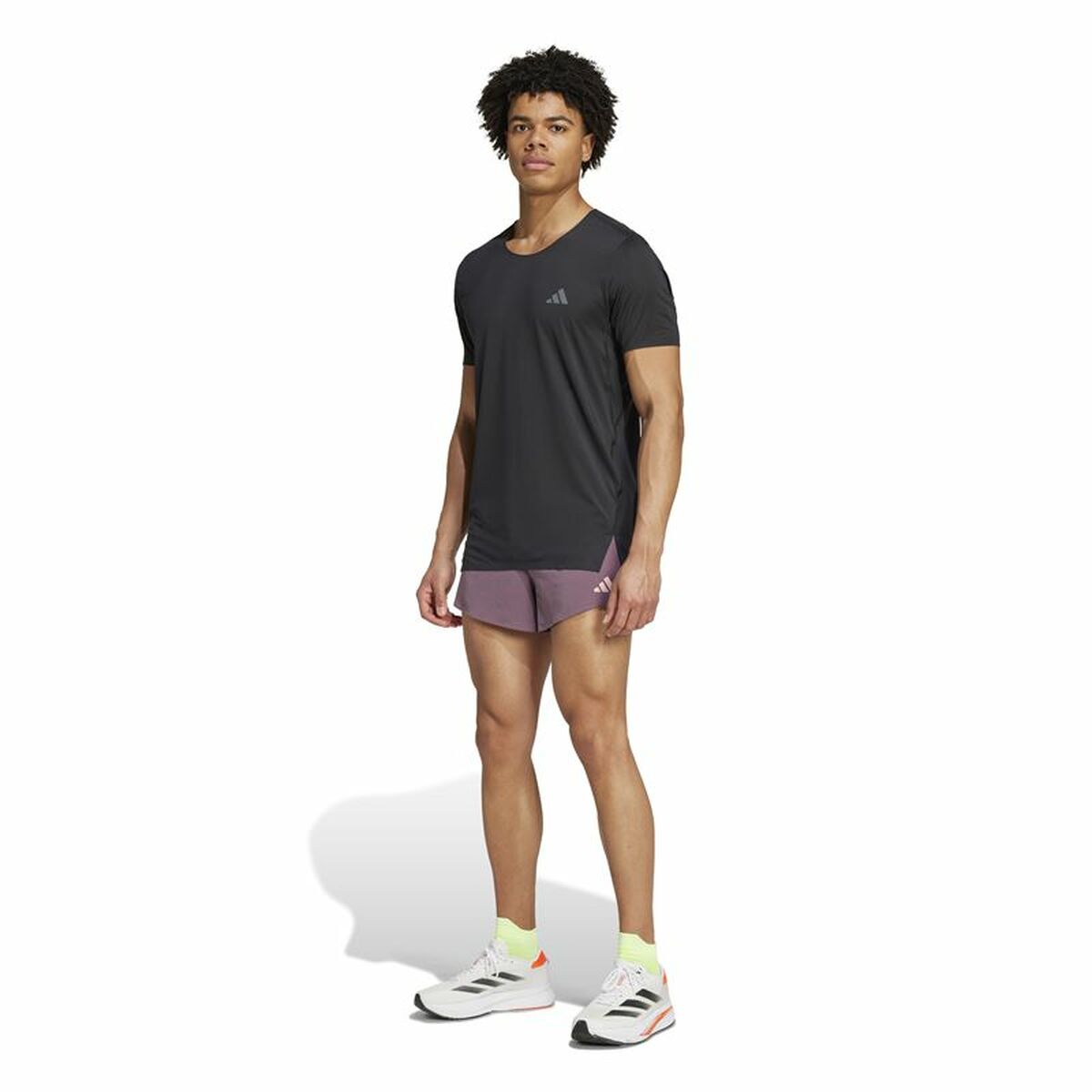 Menâs Short Sleeve T-Shirt Adidas Adizero Running Black