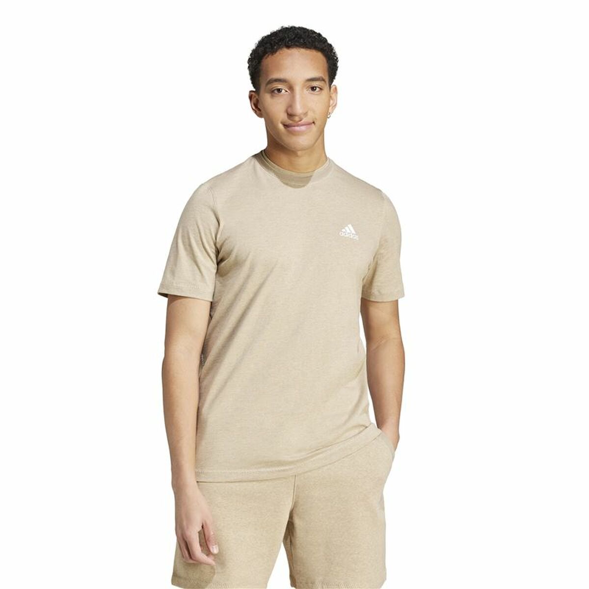 Image secondaire de T-shirt à manches courtes homme Adidas Seasonal Essentials Melange Beige