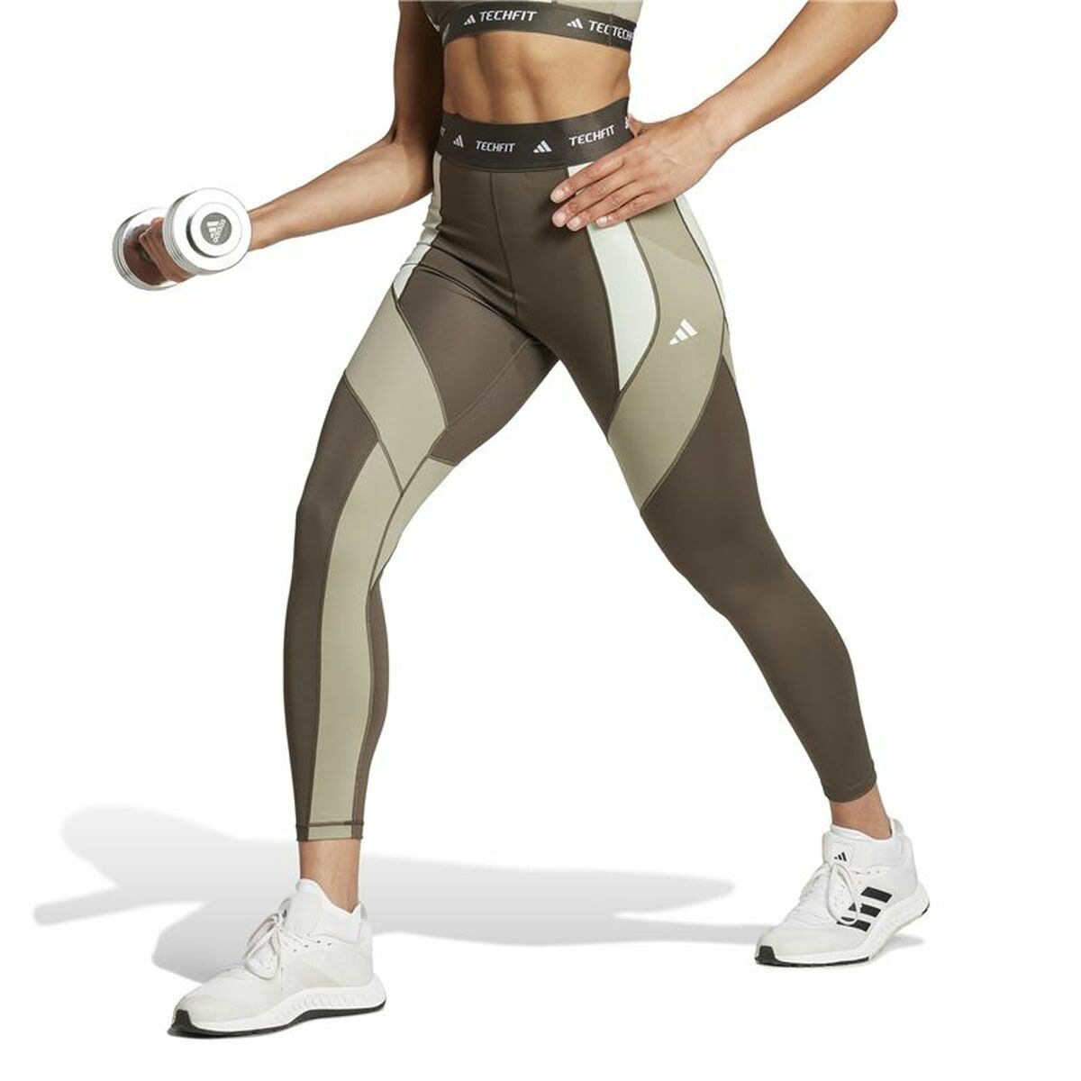 Image secondaire de Leggings de Sport pour Femmes Adidas Techfit 7/8 Colorblock Gris