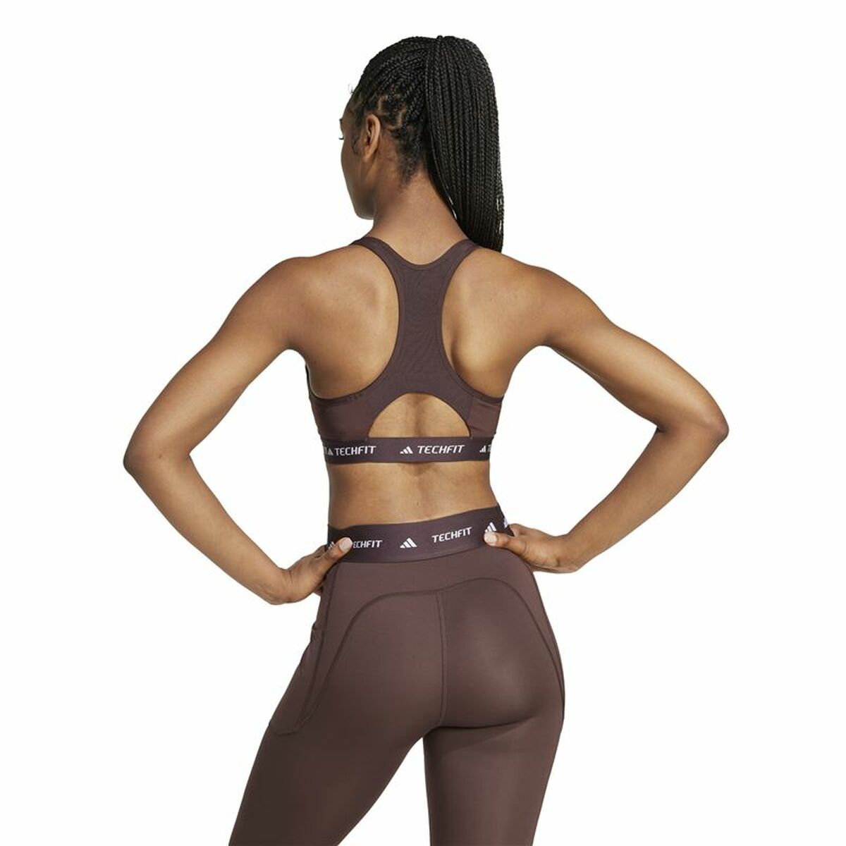 Sportbeha Adidas Techfit Medium Bruin
