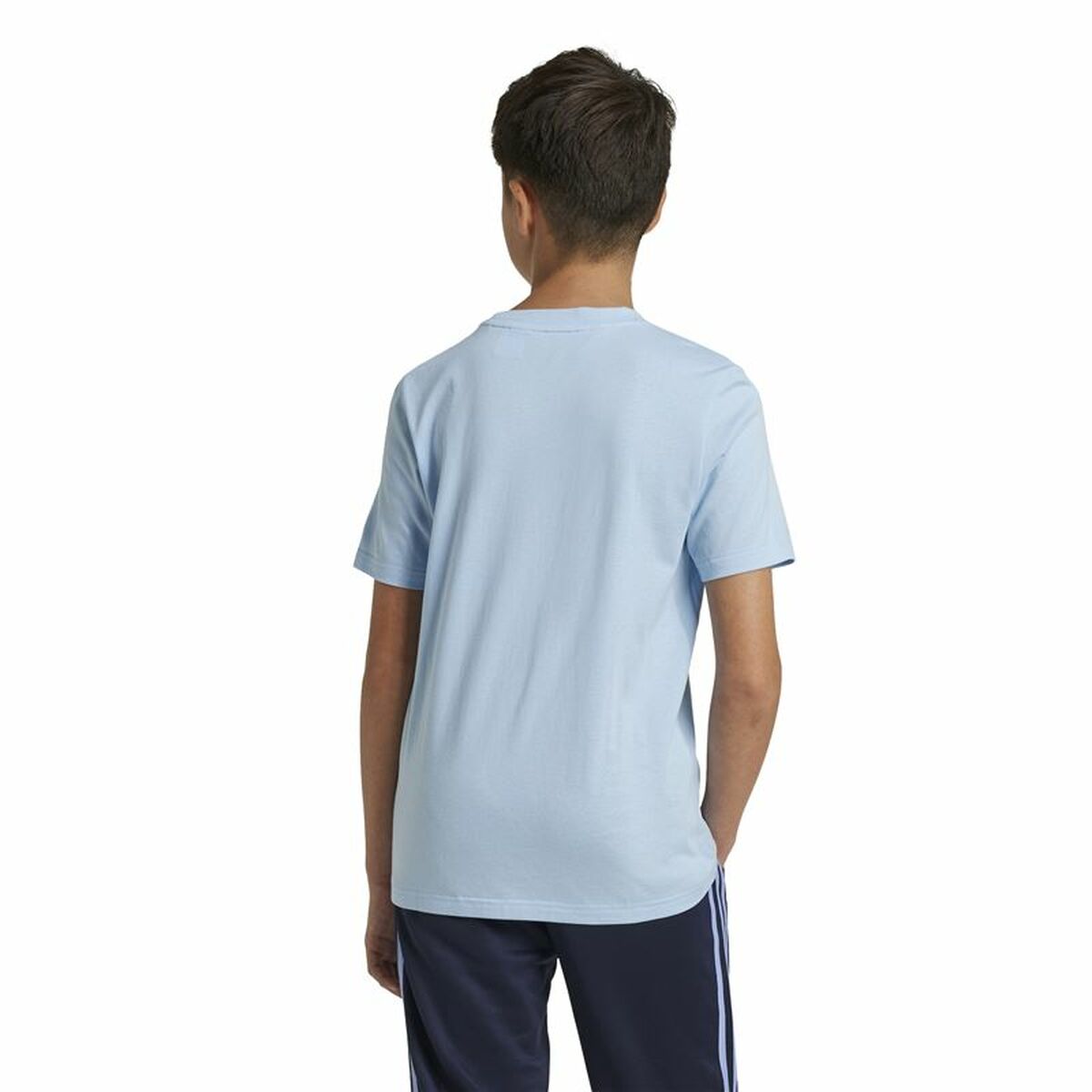 Image secondaire de T-shirt à manches courtes unisex Adidas Essentials Bleu Bleu ciel