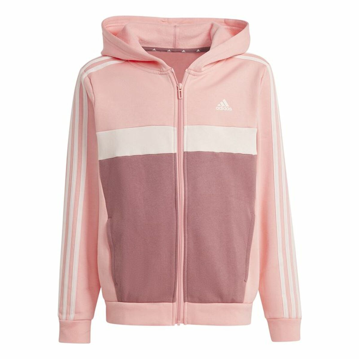 Image secondaire de Survêtement Enfant Adidas Tiberio 3-Stripes Colorblock Fleece Rose