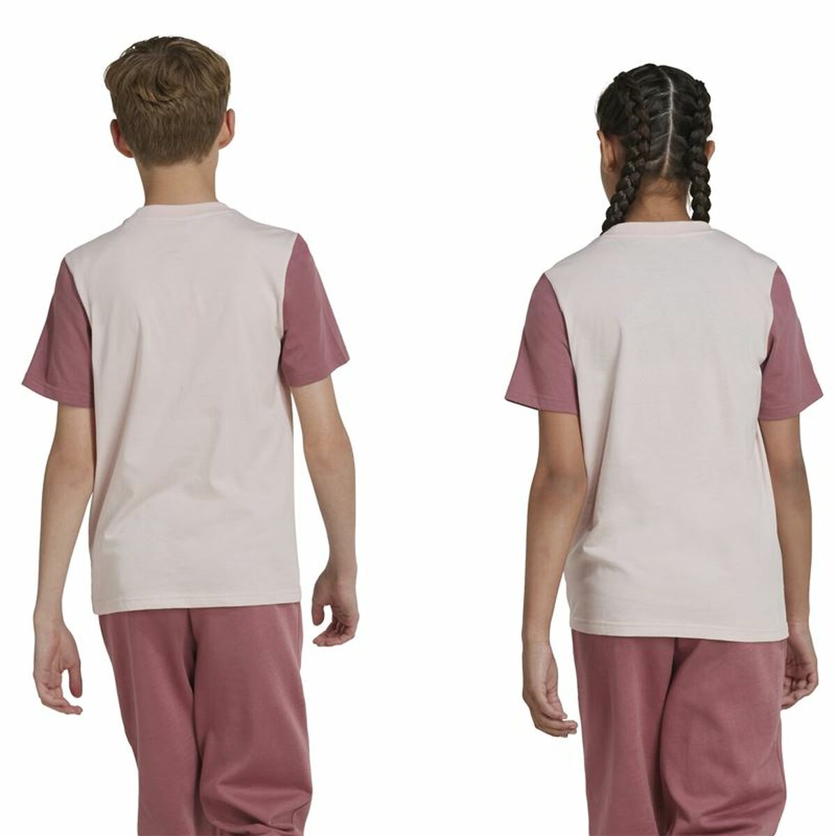 Child’s Short Sleeve T-Shirt Adidas Essentials Big Logo Colorblock