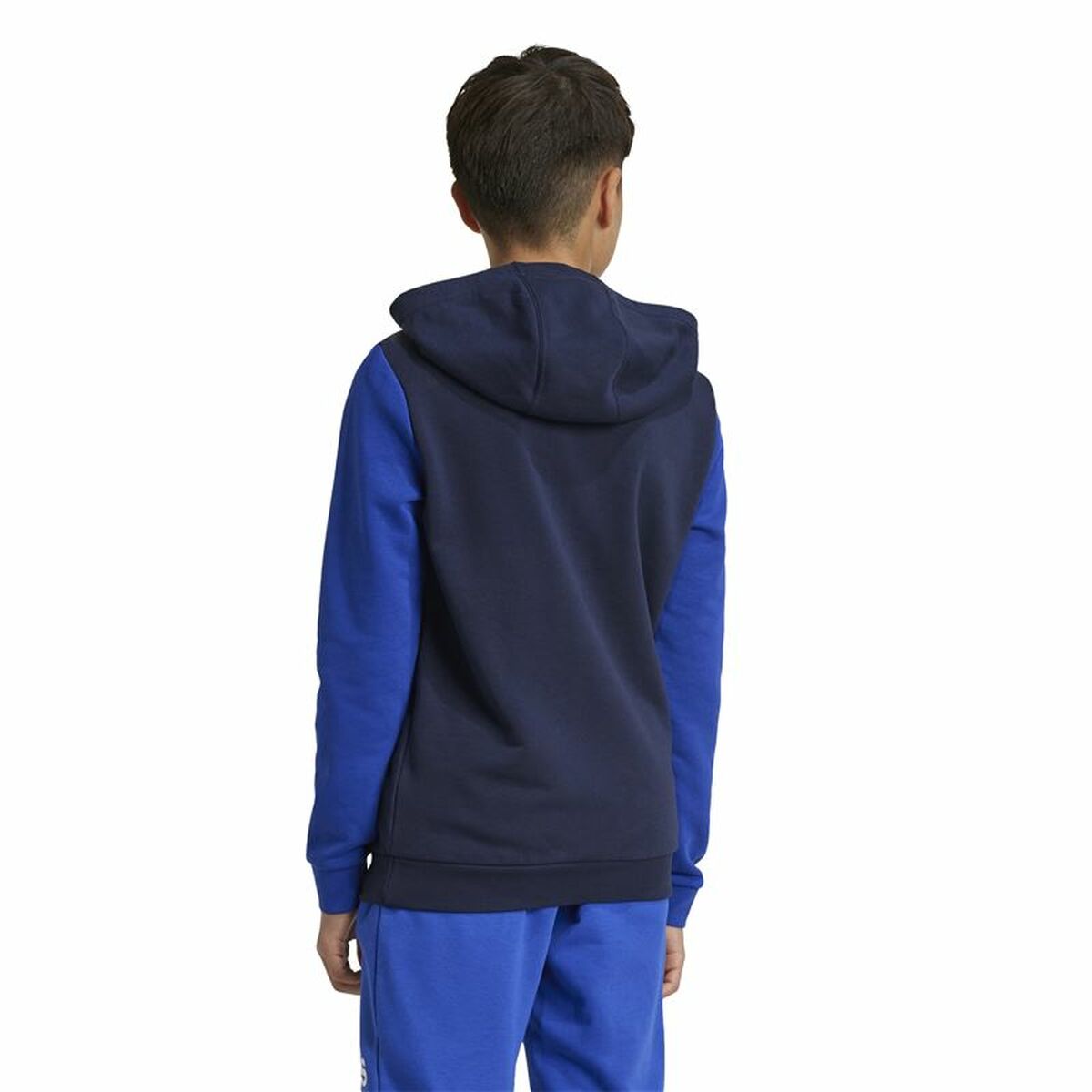 Childrenâs Hoodie Adidas Essentials Big Logo Colorblock Blue