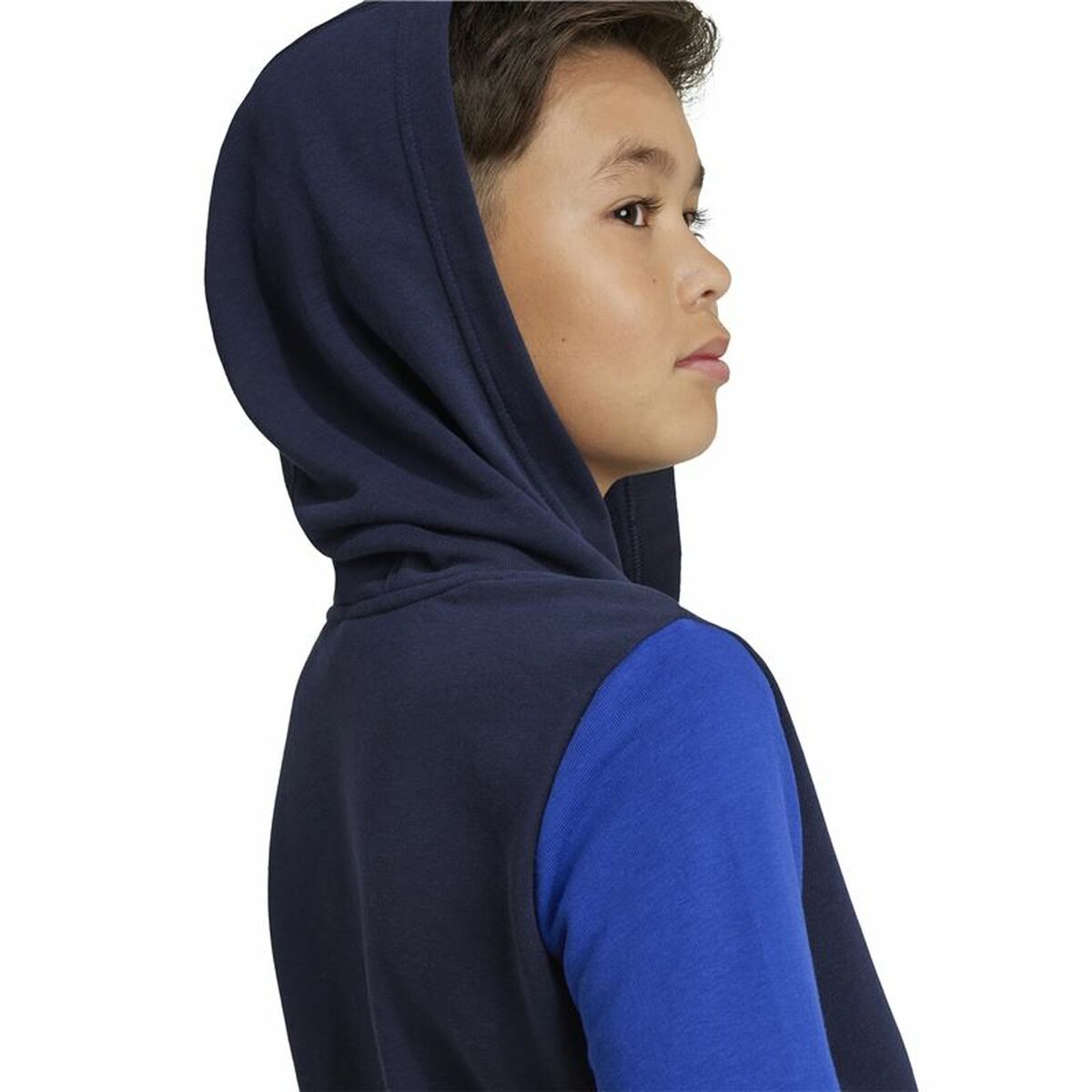 Childrenâs Hoodie Adidas Essentials Big Logo Colorblock Blue
