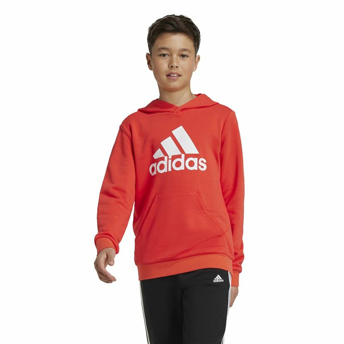 Image secondaire de Sweat à capuche enfant Adidas Big Logo Essentials Rouge