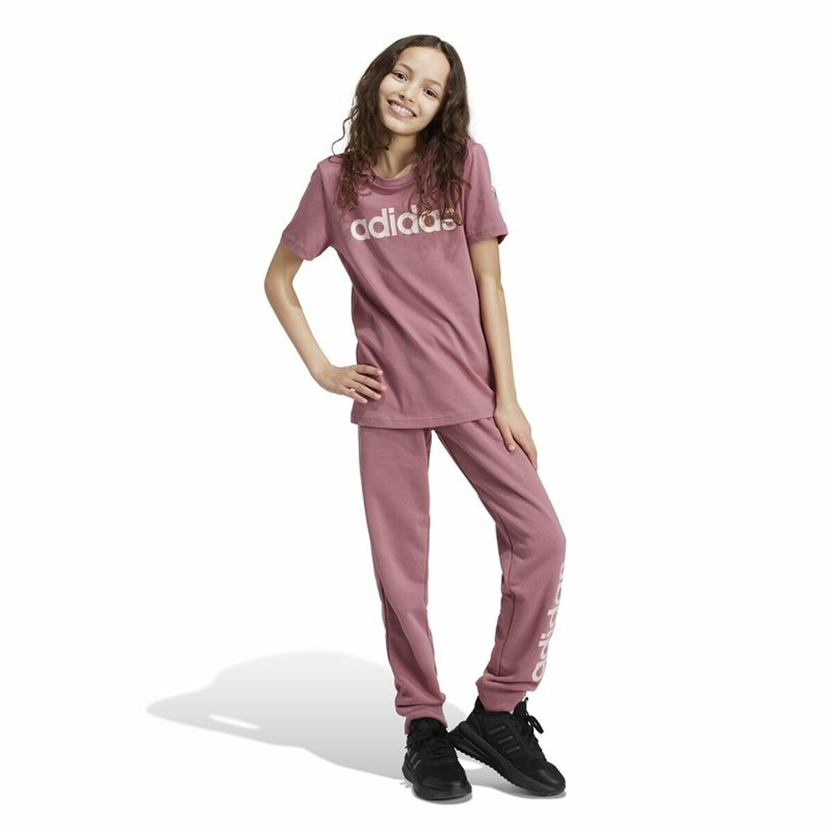 Image secondaire de T-shirt à manches courtes femme Adidas Essentials Rose