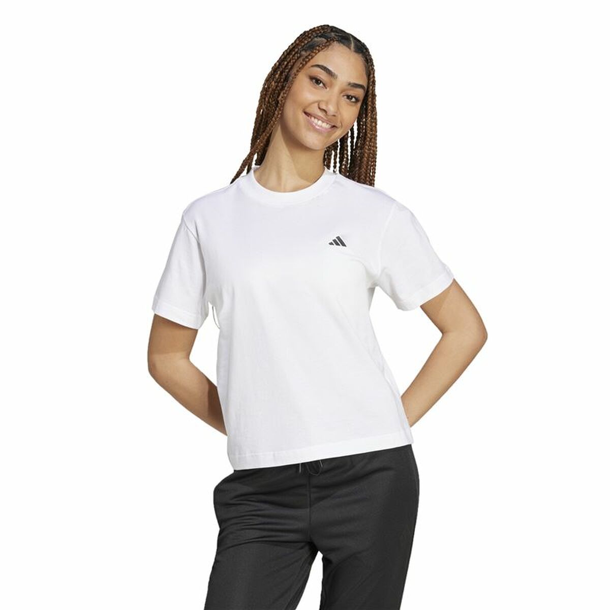 Image secondaire de T-shirt à manches courtes femme Adidas Essentials Blanc