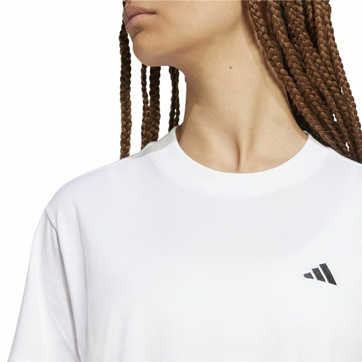 Dames-T-Shirt met Korte Mouwen Adidas Essentials Wit