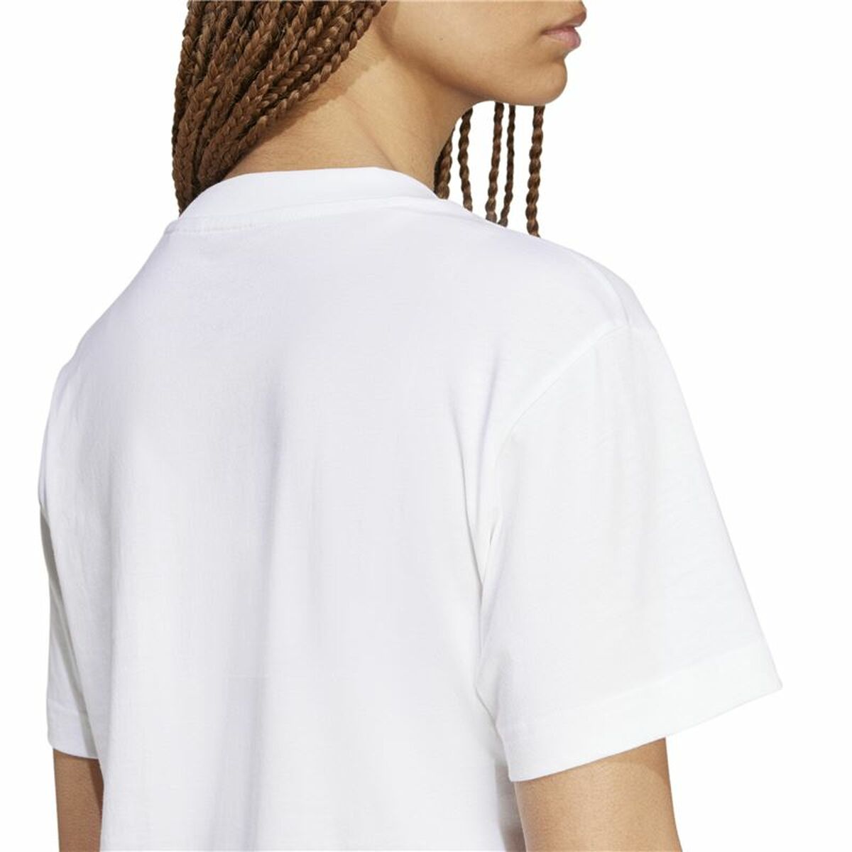Dames-T-Shirt met Korte Mouwen Adidas Essentials Wit