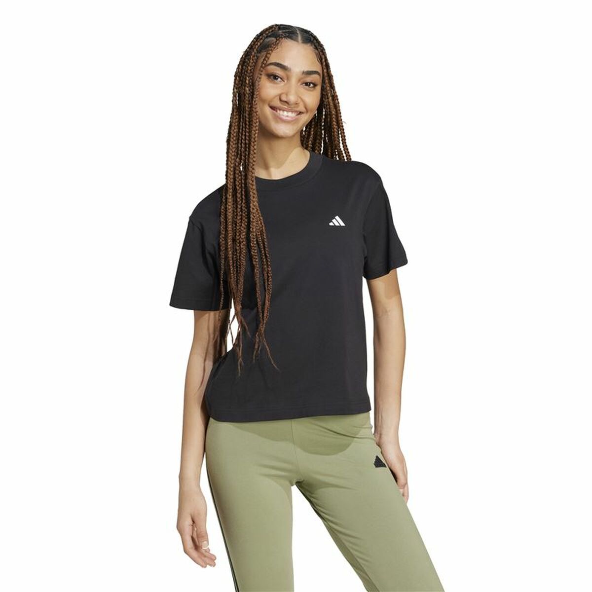 Image secondaire de T-shirt à manches courtes femme Adidas Essentials Noir