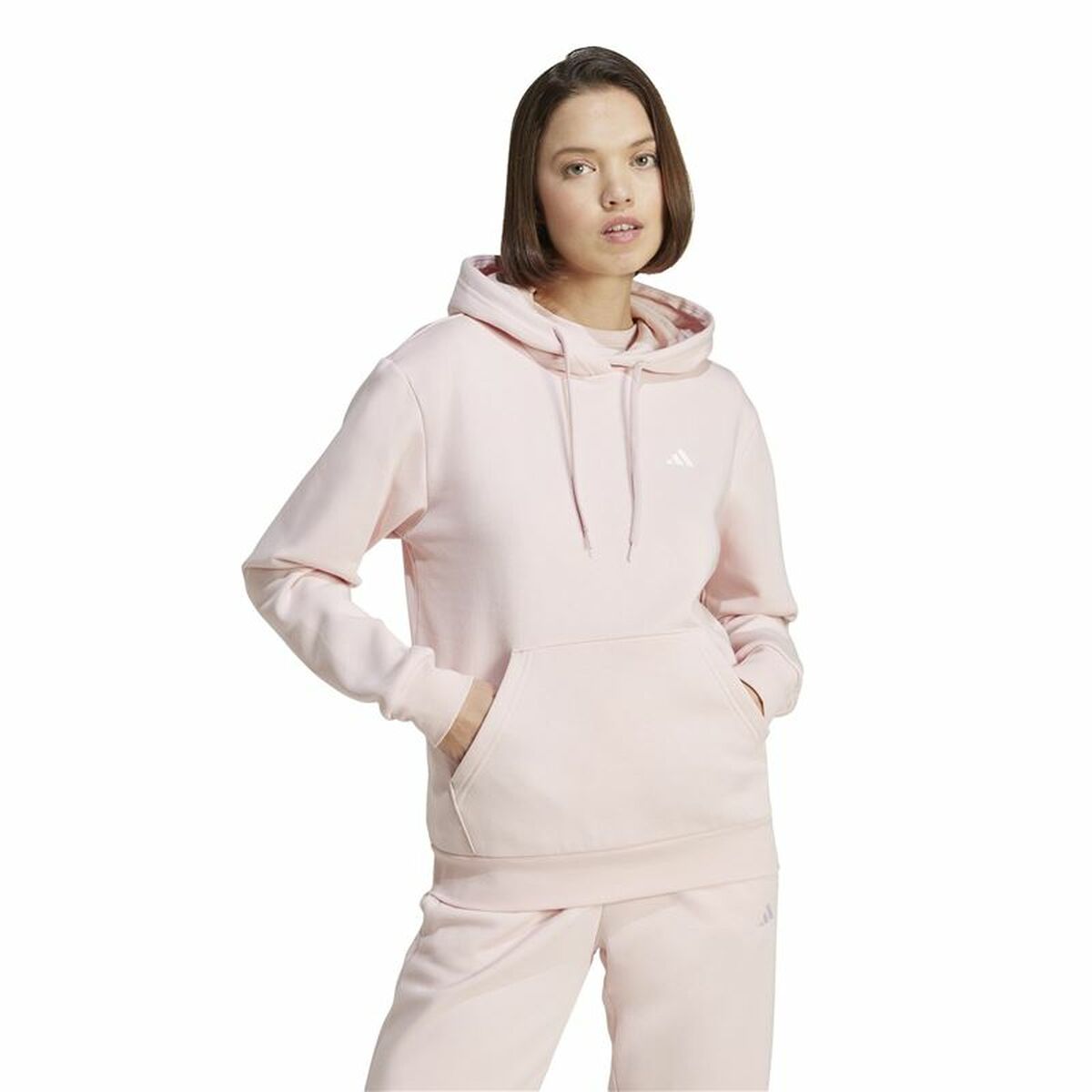 Image secondaire de Sweat à capuche femme Adidas Essentials Blanc Rose