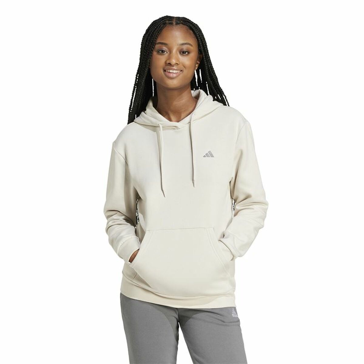 Image secondaire de Sweat à capuche homme Adidas Essentials Blanc XS
