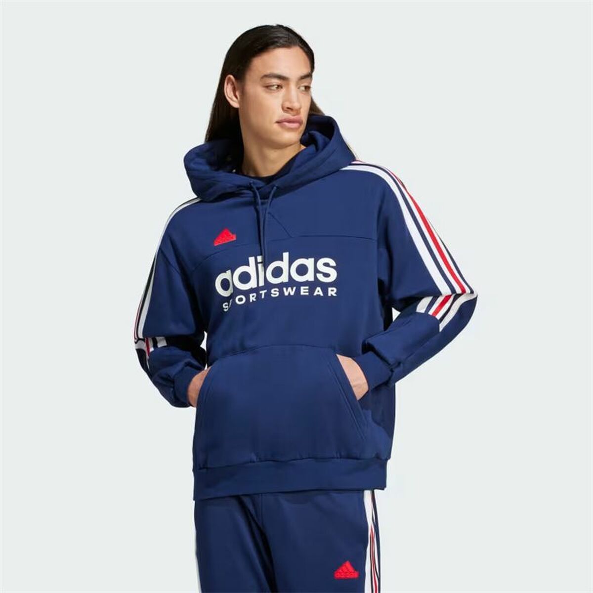 Image secondaire de Sweat à capuche homme Adidas Tiro Nations Pack Bleu