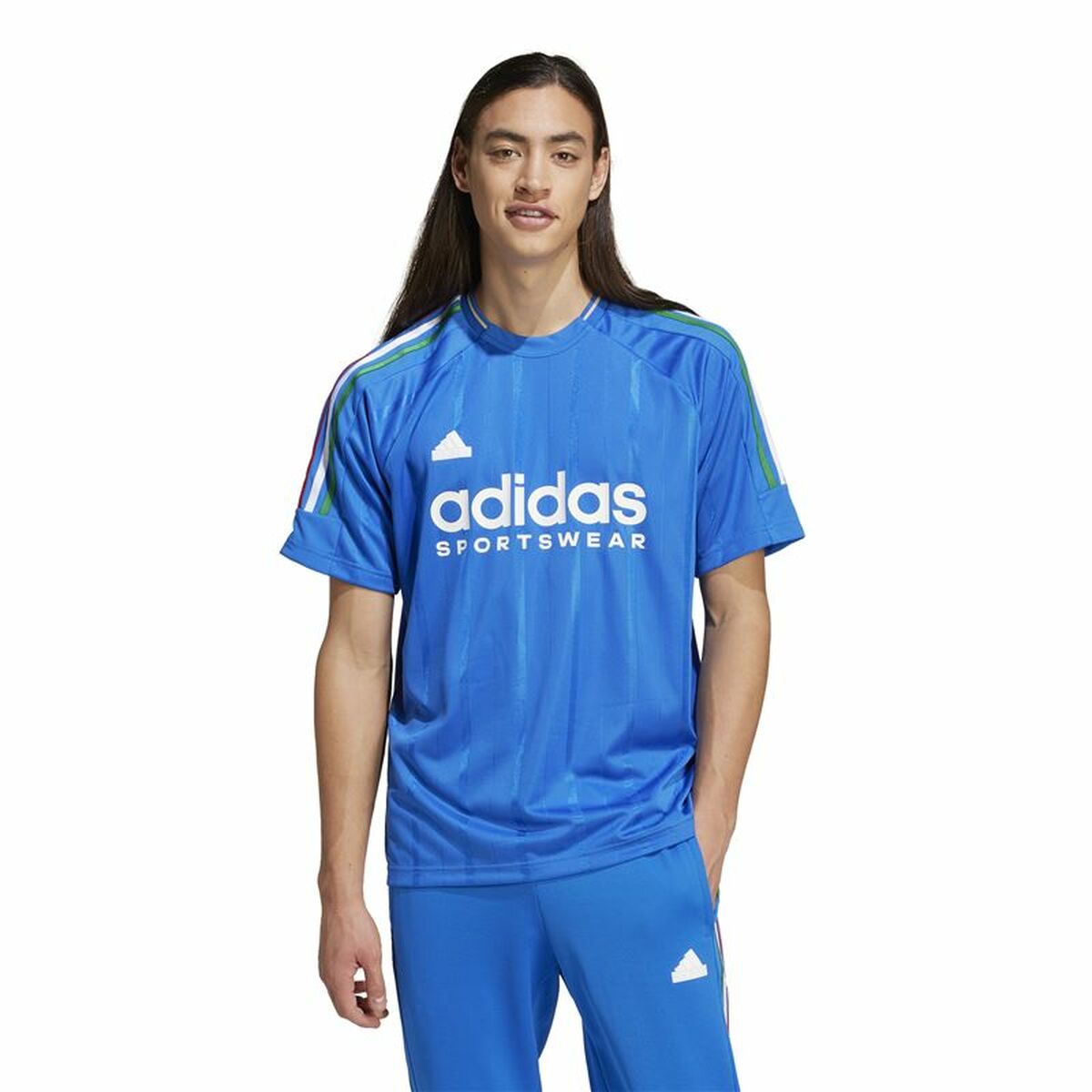 Image secondaire de T-shirt à manches courtes homme Adidas Tiro Nations Pack Bleu Blanc