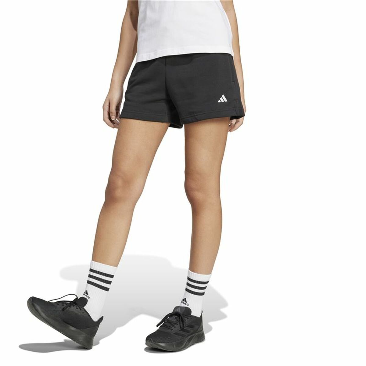 Image secondaire de Short de Sport Adidas Essentials Small Logo Fleece Shorts Noir
