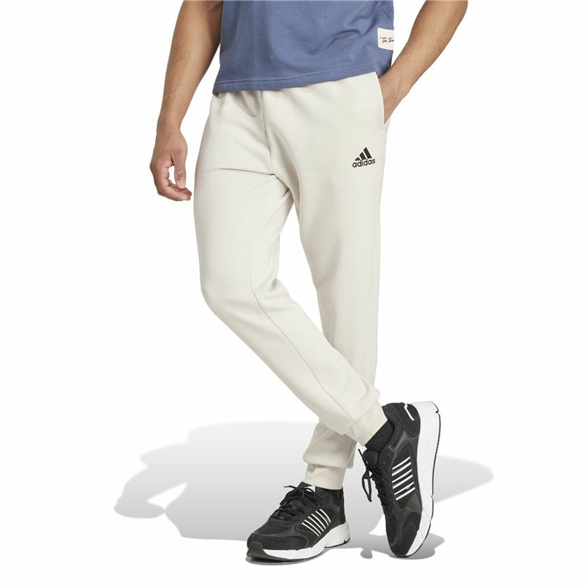 Image secondaire de Pantalon de sport long Adidas Essentials Fleece Regular Tapered Blanc
