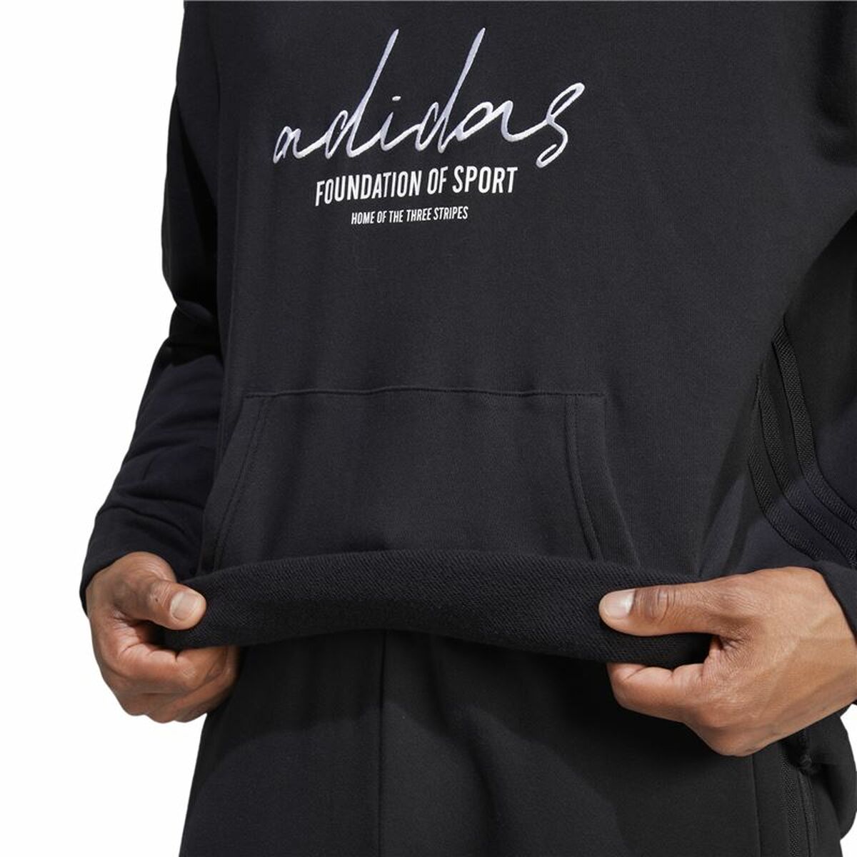 Herenhoodie Adidas Brand Love French Terry Zwart