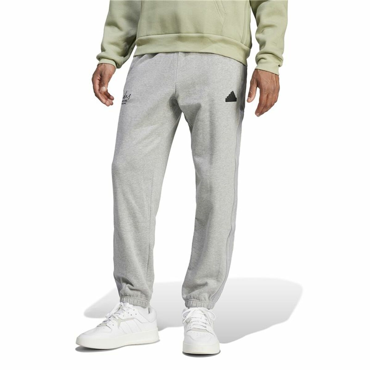 Image secondaire de Pantalon de sport long Adidas Brand Love French Terry Gris Homme