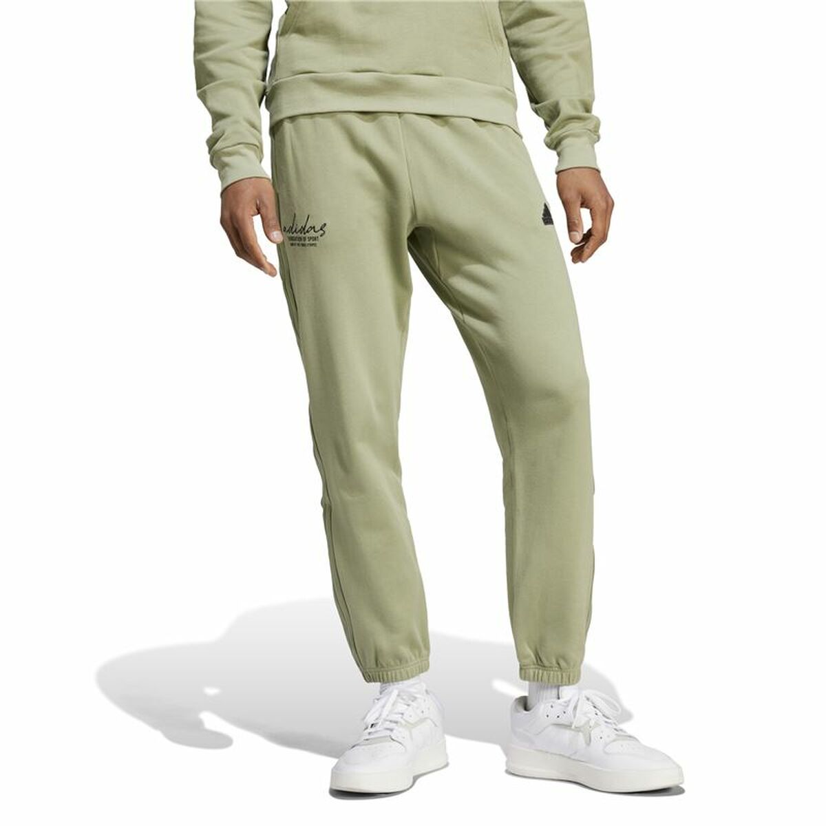 Image secondaire de Pantalon de sport long Adidas Brand Love French Terry Vert Homme