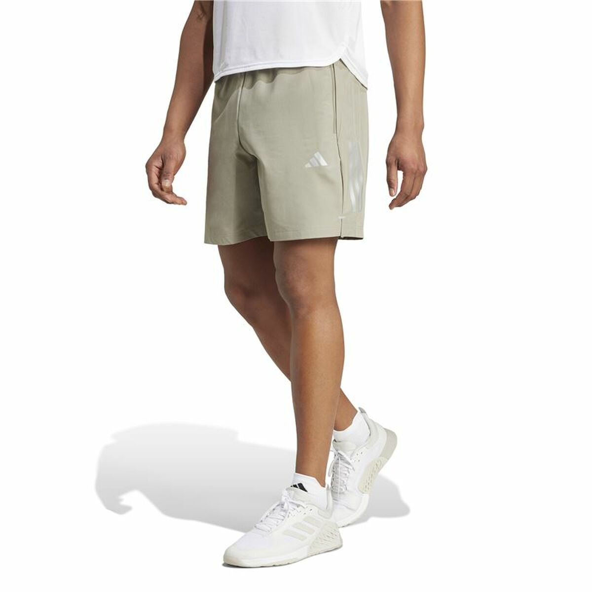 Image secondaire de Short de Sport pour Homme Adidas Gym+ Training 3 Bandas Marron