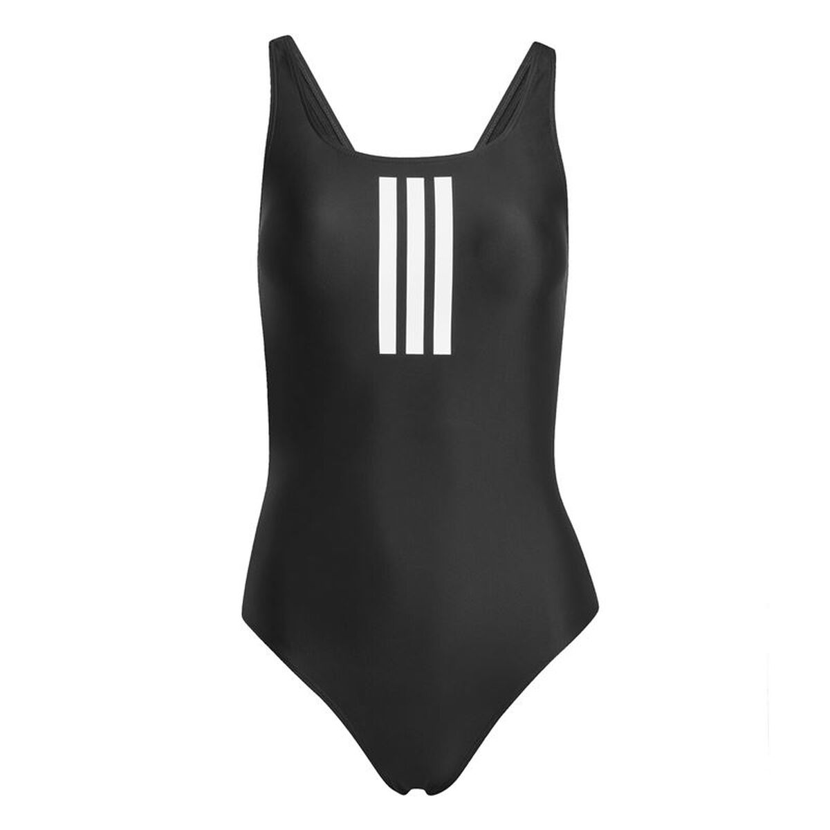 Damesbadpak Adidas 3 Bandas Mid Suit Zwart