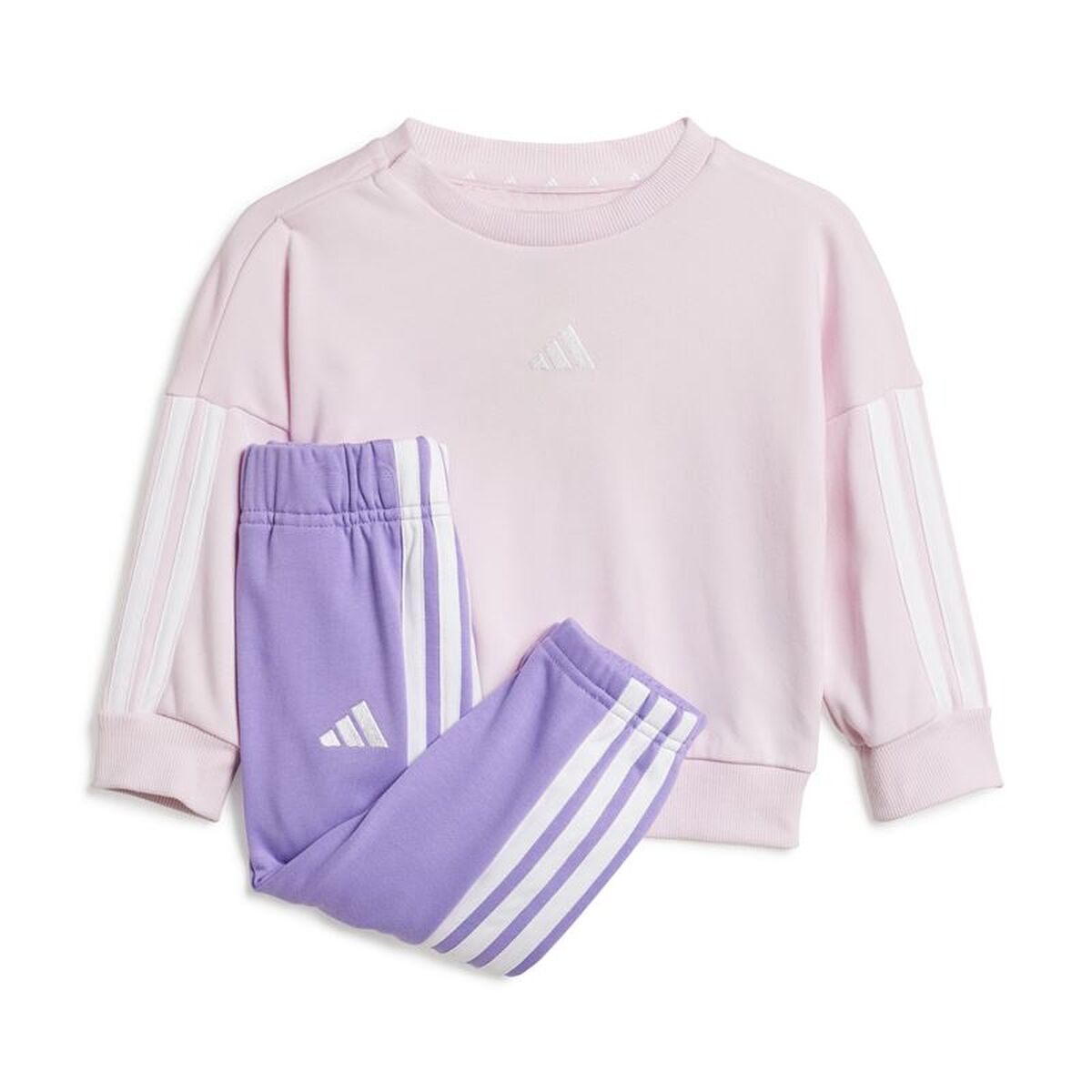 Sportsoutfit voor baby Adidas 3 Bandas French Terry Jogger Roze