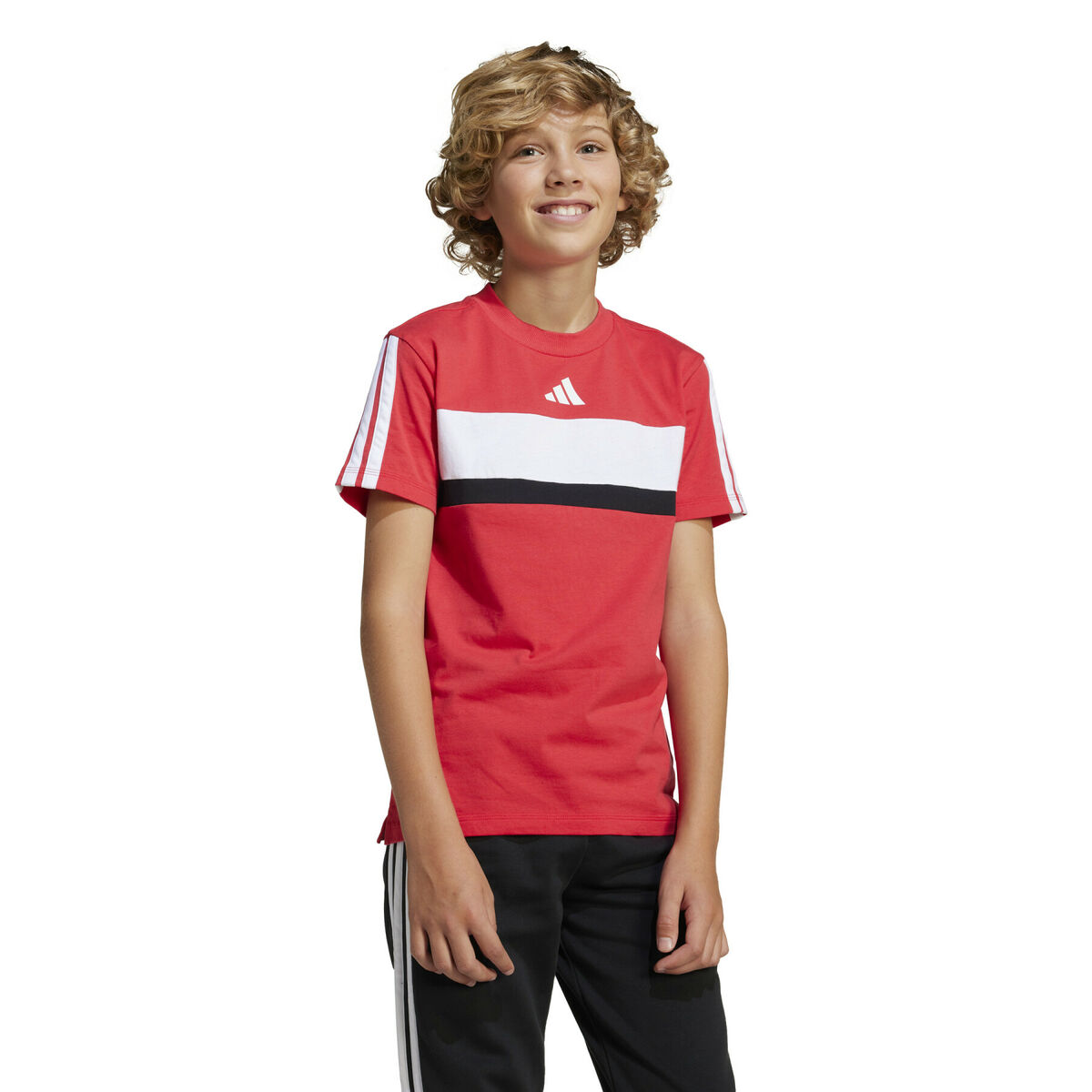 Image secondaire de T shirt à manches courtes Enfant Adidas J 3S TIB T JI6213 Rouge