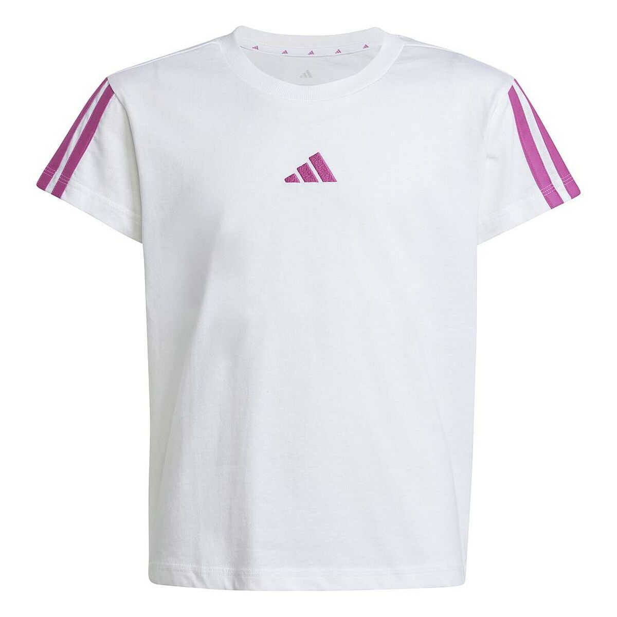T shirt à manches courtes Enfant Adidas JG 3S TEE 160 JN6494 Blanc