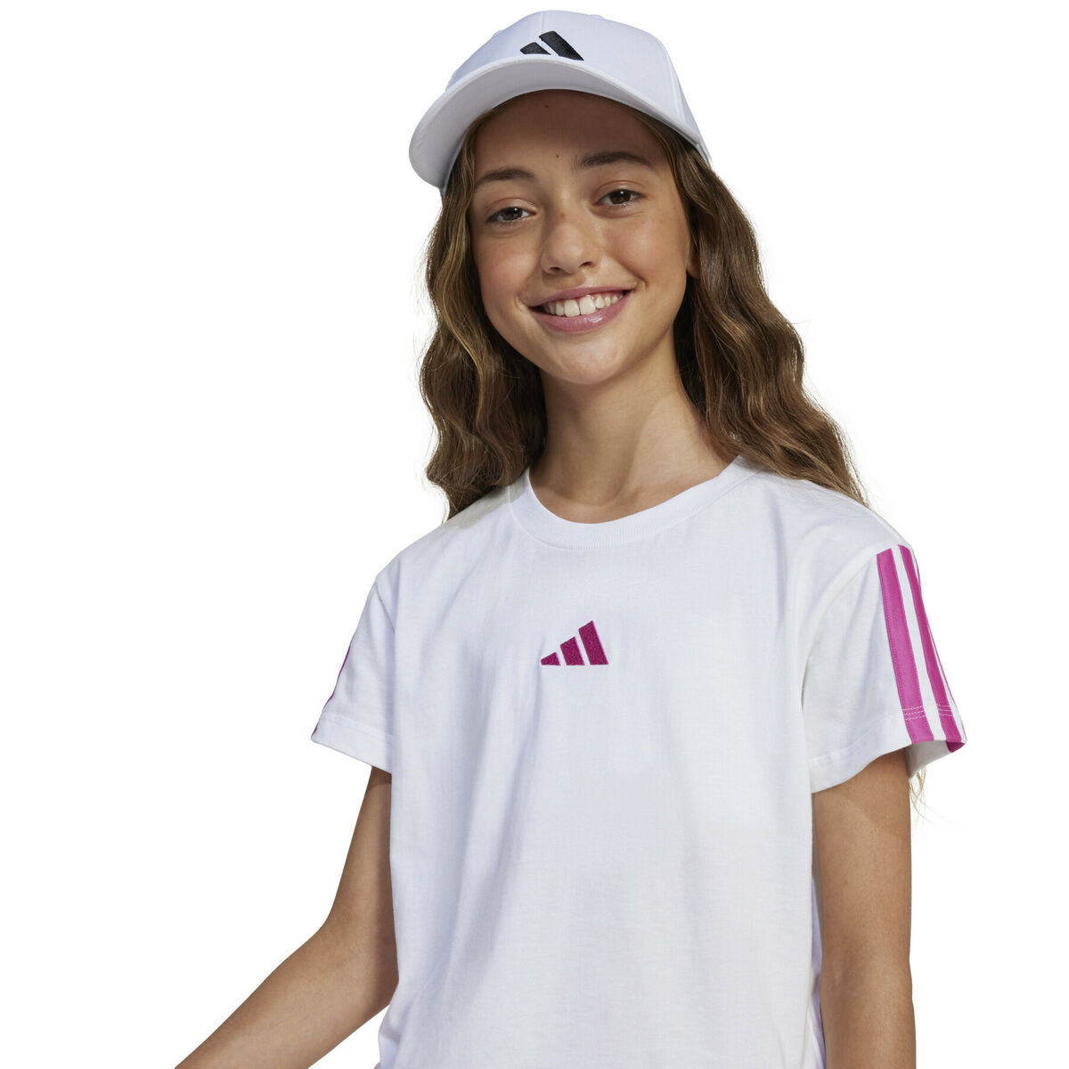 Image secondaire de T shirt à manches courtes Enfant Adidas JG 3S TEE 160 JN6494 Blanc