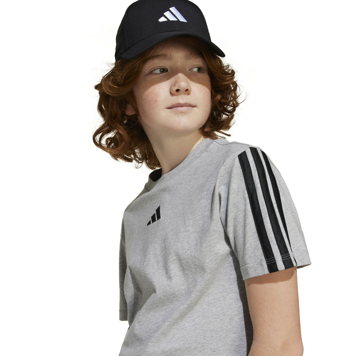 Image secondaire de T shirt à manches courtes Enfant Adidas J 3S TEE 160 JD6486 Gris
