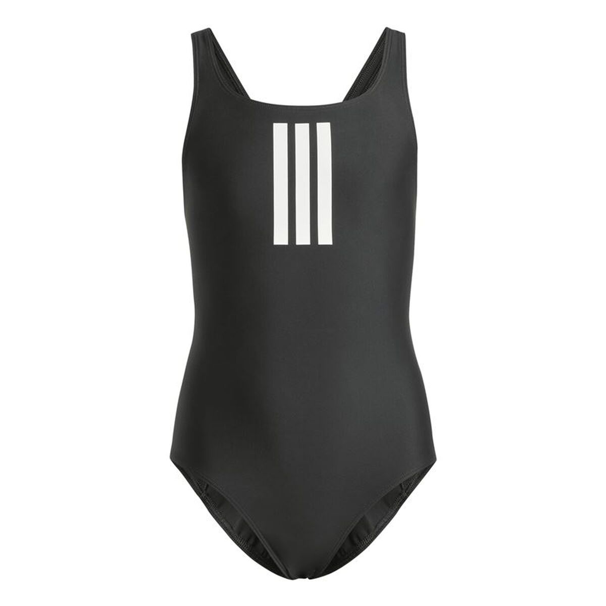 Zwempak voor Meisjes Adidas 3 Bandas Mid Suit Gy Zwart