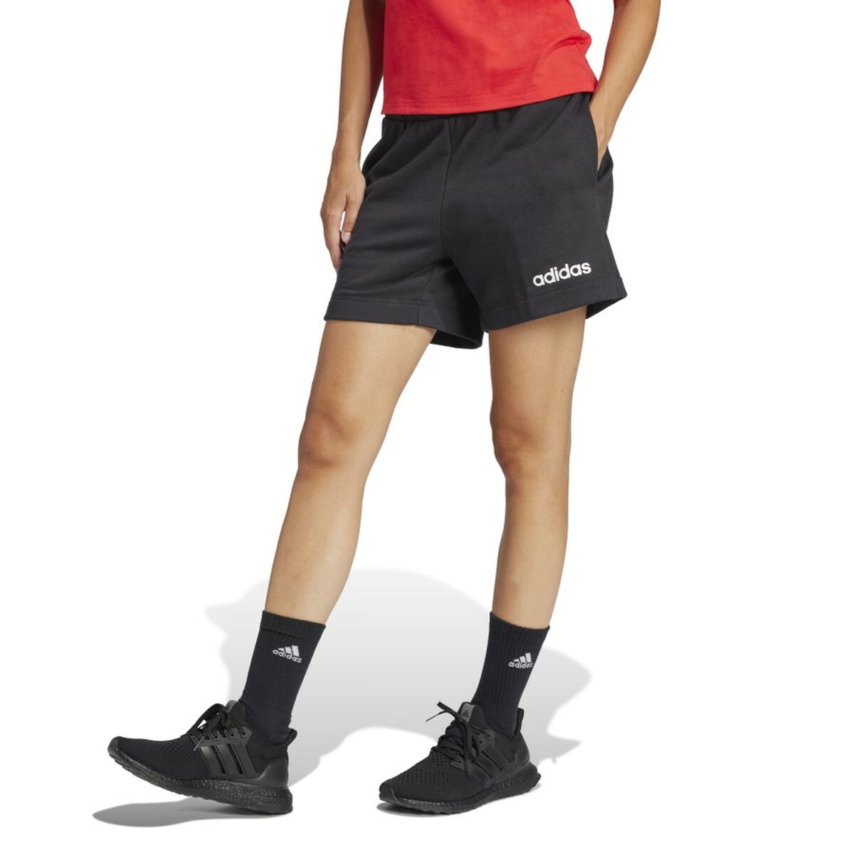 Image secondaire de Short de Sport pour Femme Adidas W LIN FT SHO JG8639 Noir