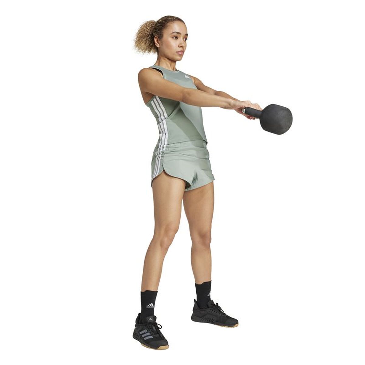 Sportbroeken voor Dames Adidas Pacer Wvn High Groen