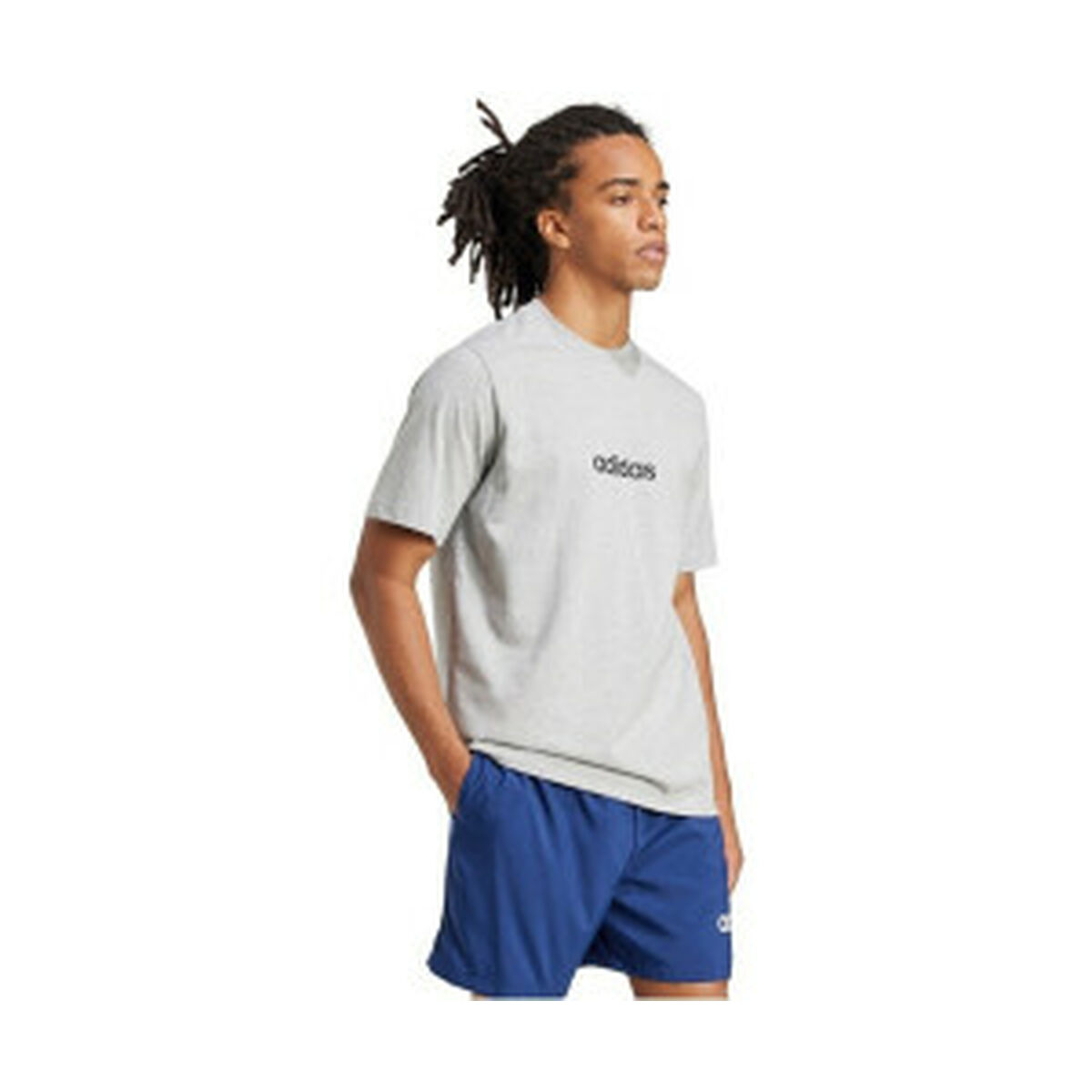Image secondaire de T-shirt à manches courtes homme Adidas M LIN SJ T JE9002 Gris