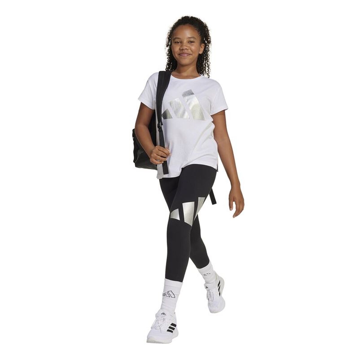 Child’s Short Sleeve T-Shirt Adidas Glam White