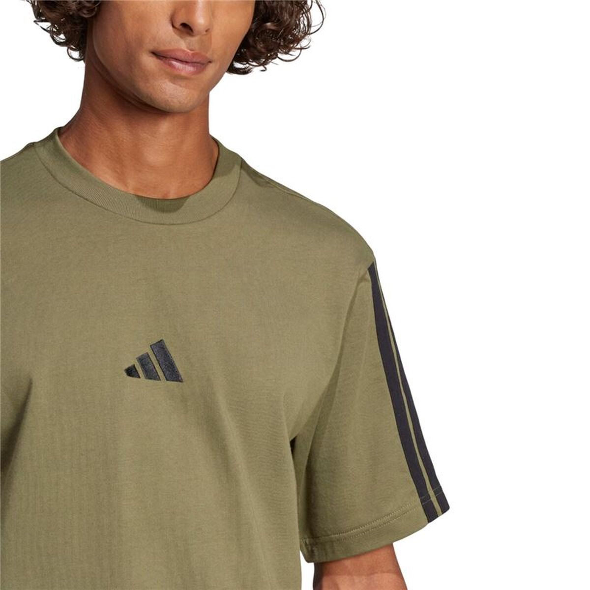 Mens Short Sleeve T-Shirt Adidas JW1947 Olive