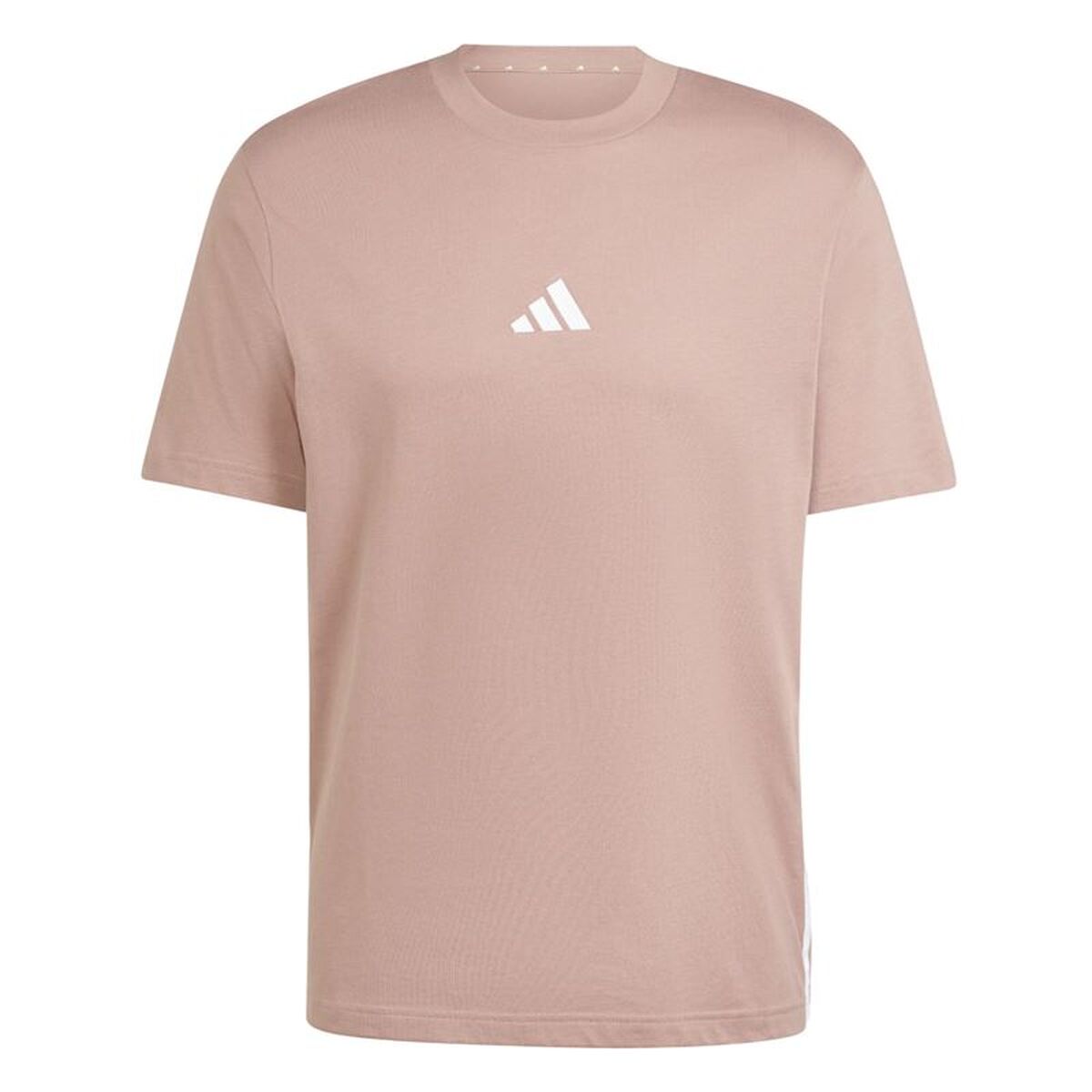Heren-T-Shirt met Korte Mouwen Adidas 3stripes Wit Roze