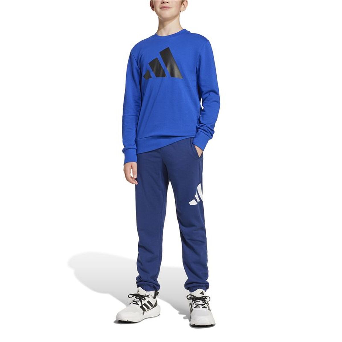 Joggingpak voor kinderen Adidas Big Logo French Terry Jog Blauw