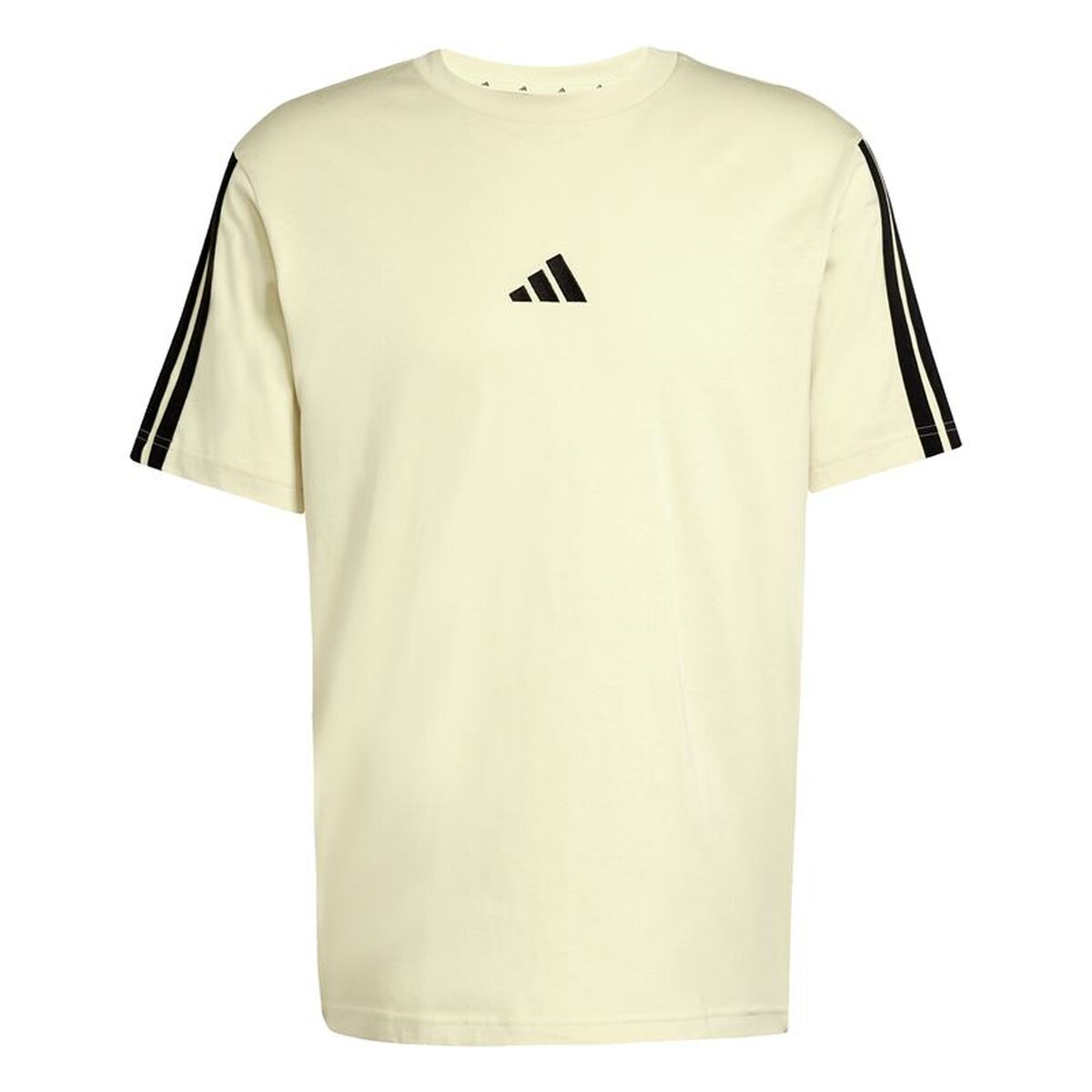Heren-T-Shirt met Korte Mouwen Adidas 3stripes Beige