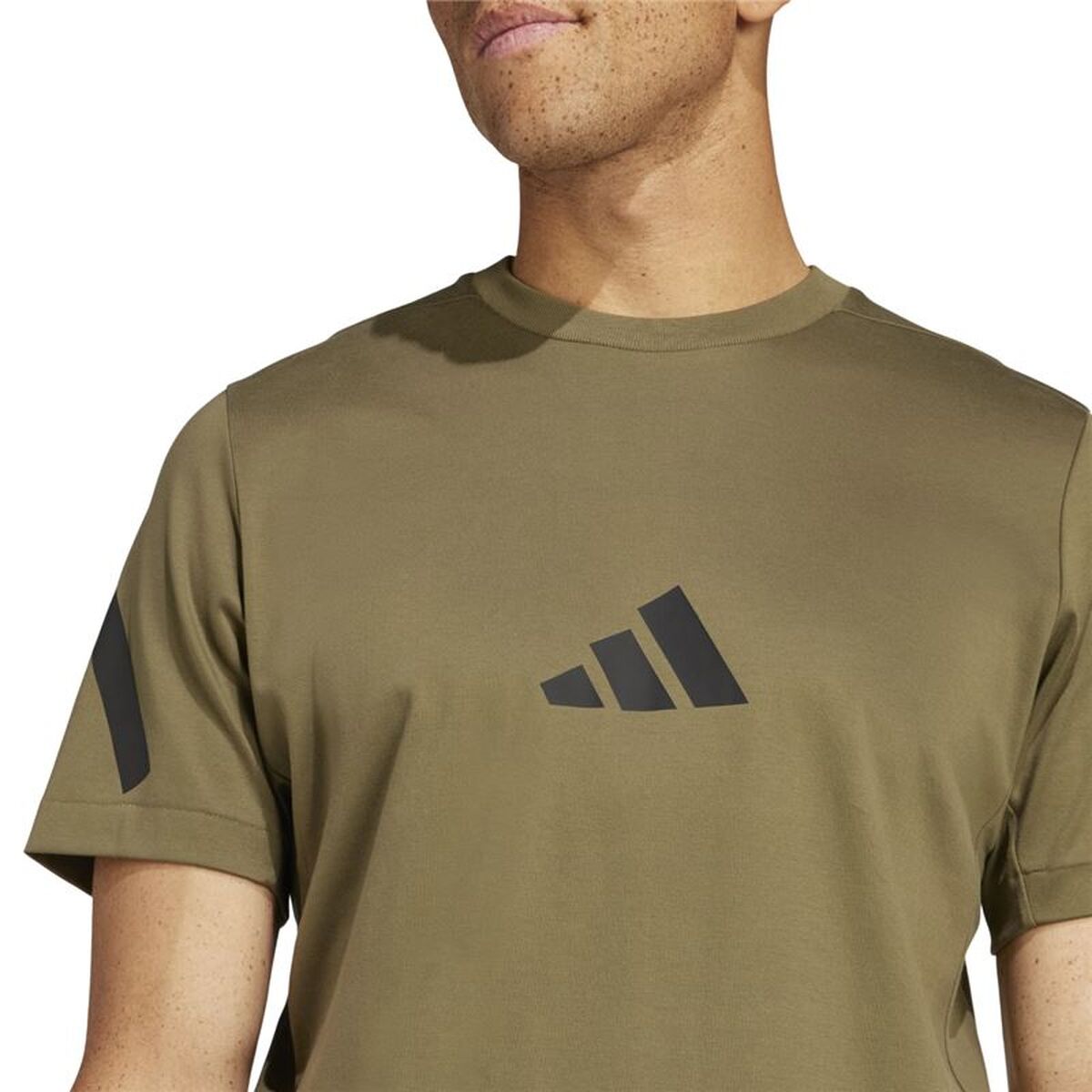 Mens Short Sleeve T-Shirt Adidas JC7921 Light brown