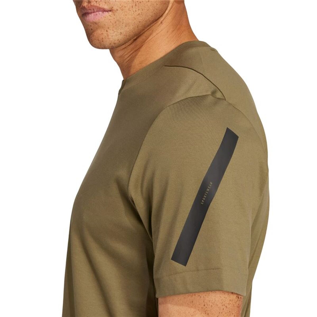 Mens Short Sleeve T-Shirt Adidas JC7921 Light brown